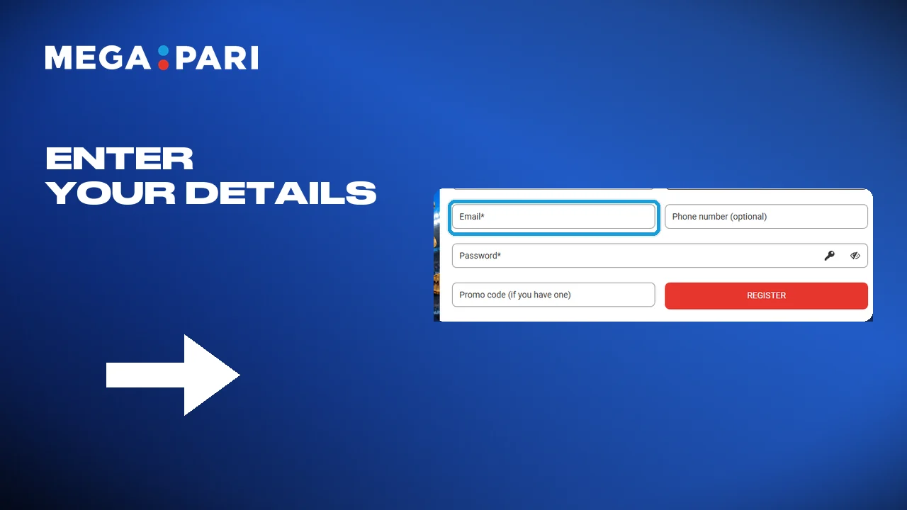 Typing in the email or the number and setting the password